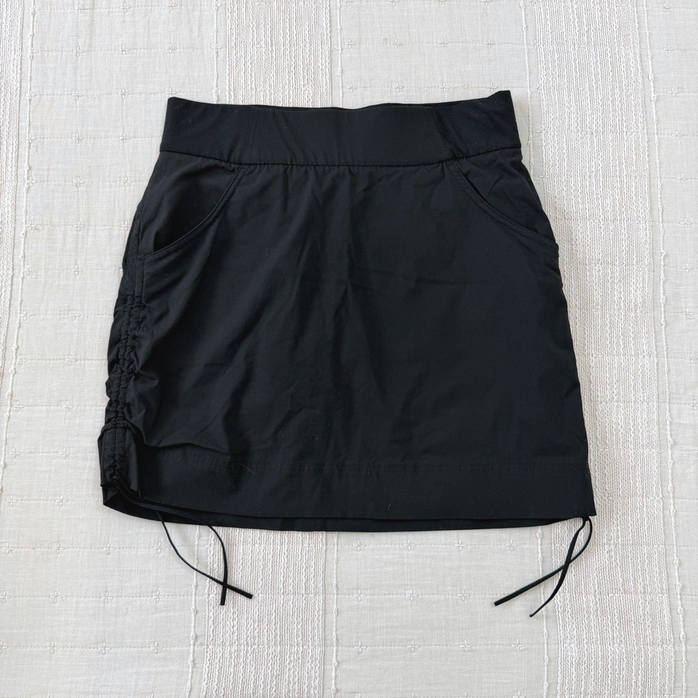 Columbia Skort Womens S Black Omni-Shield Hiking Active Drawstring Sides